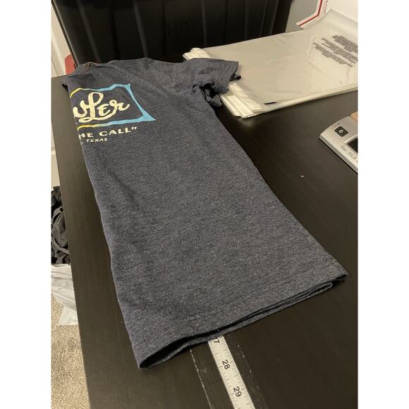 Howler Brothers Mens T Shirt Small Blue Heed The Call Austin TX Graphic Casual - Picture 5 of 6